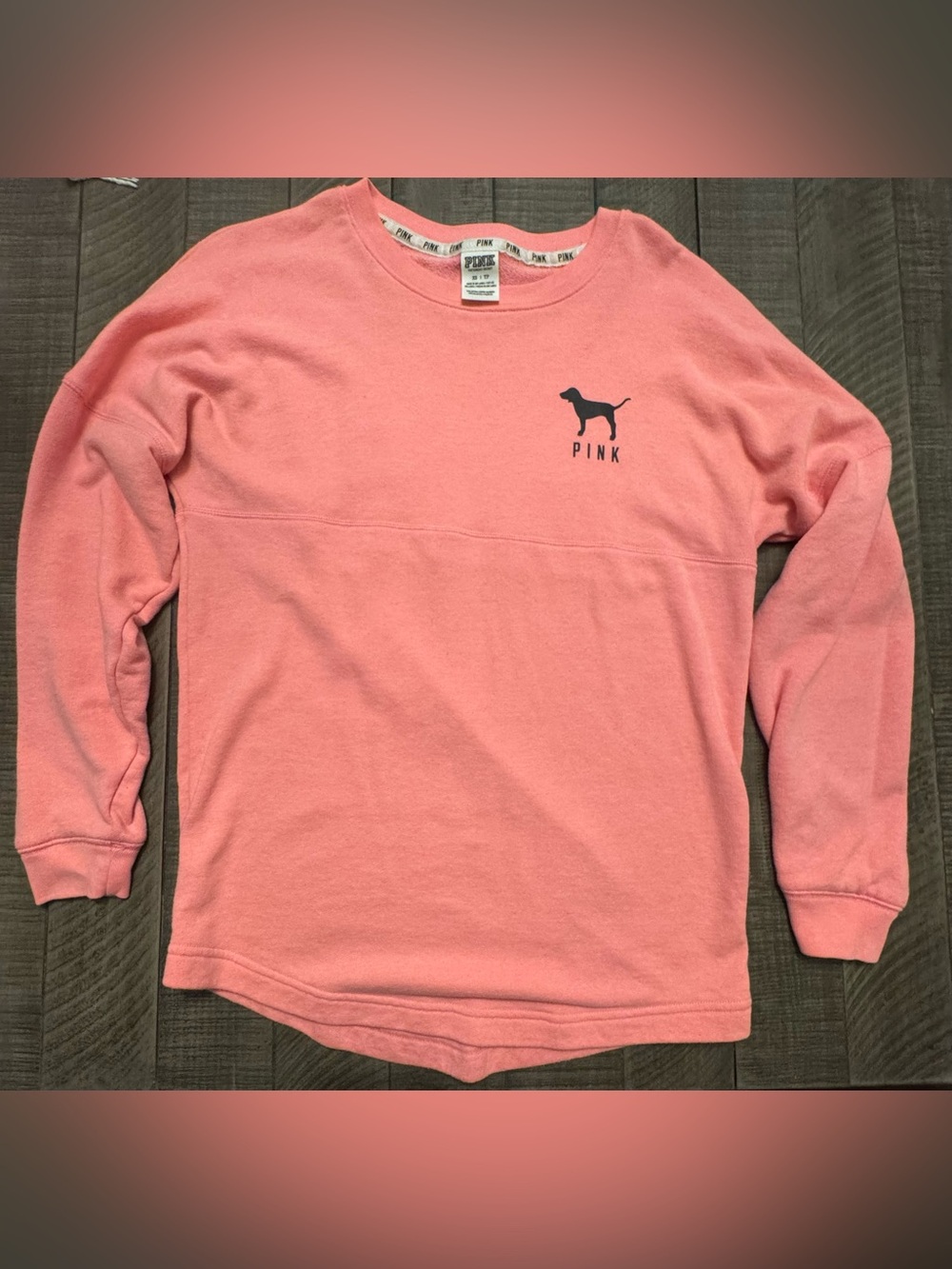 Victoria's Secret PINK Coral Crew Sweatshirt XS